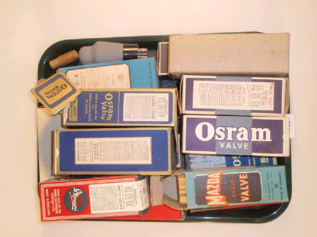 Appraisal: A quantity of Osram Mazda and Marconi radio valves boxed