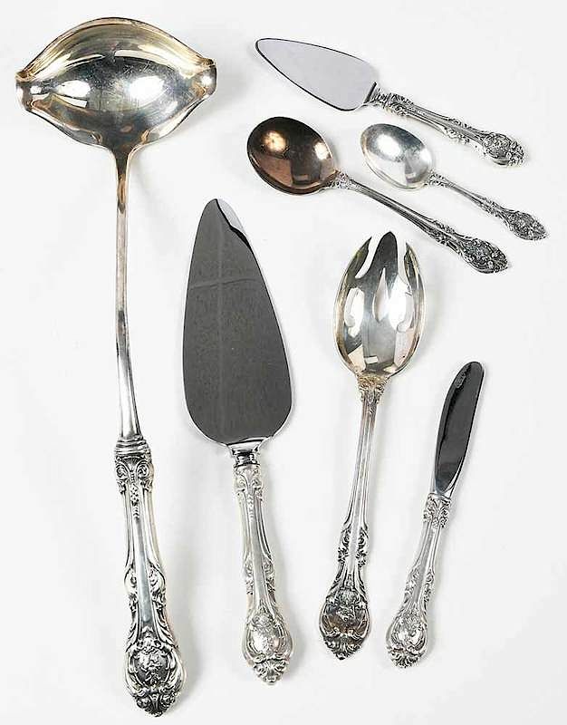 Appraisal: Gorham King Edward Sterling Flatware Pieces American th century including