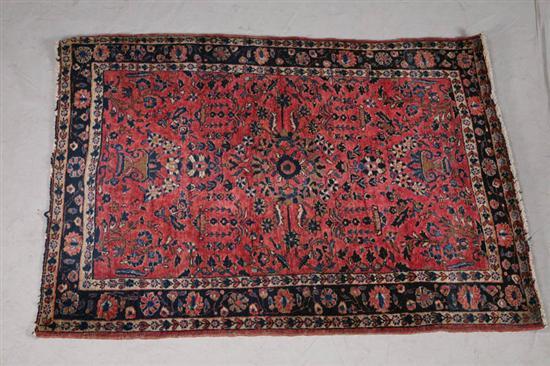 Appraisal: ORIENTAL RUG Sarouk Minor end loss '' x ''