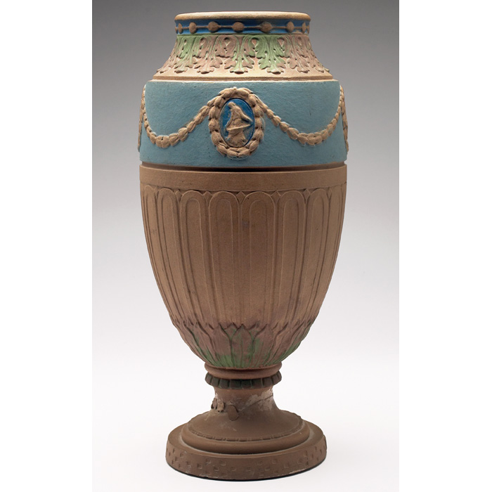 Appraisal: Rookwood Faience lamp base large form in hand-colored bisque executed