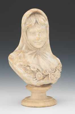 Appraisal: Pietro Barzanti Italian - Bust of a young woman Carved