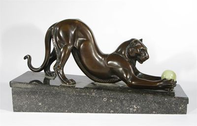 Appraisal: A bronze model of a panther cast from a model