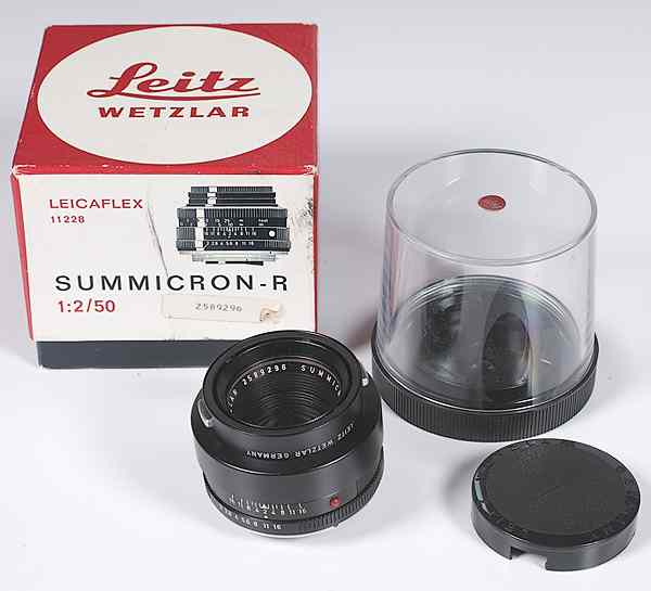 Appraisal: Leitz Summicron F mm Lens Black Leitz Summicron-R F mm