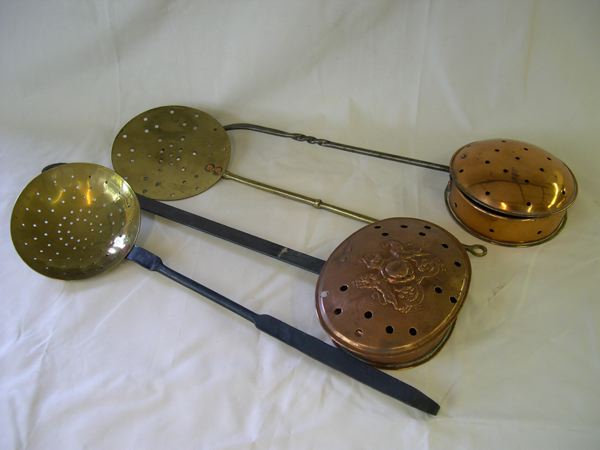 Appraisal: Group of Four Copper and Wrought-Iron Items consisting of an