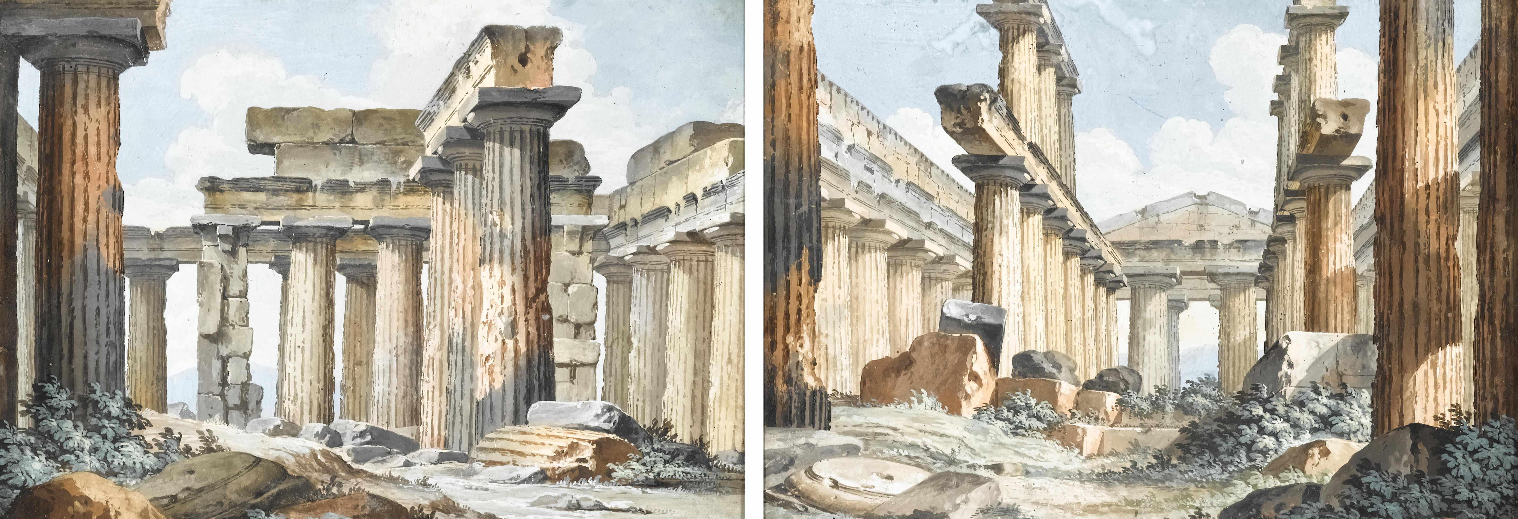 Appraisal: Italian School A study of a ruin also a companion