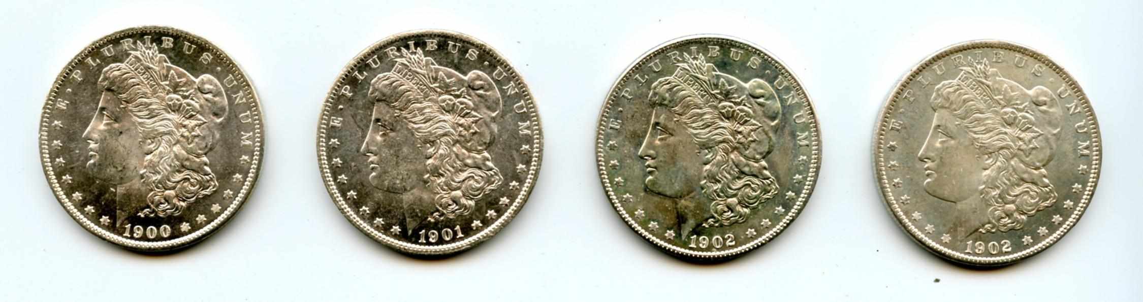 Appraisal: -O -O -O All are fully lustrous Brilliant Uncirculated examples