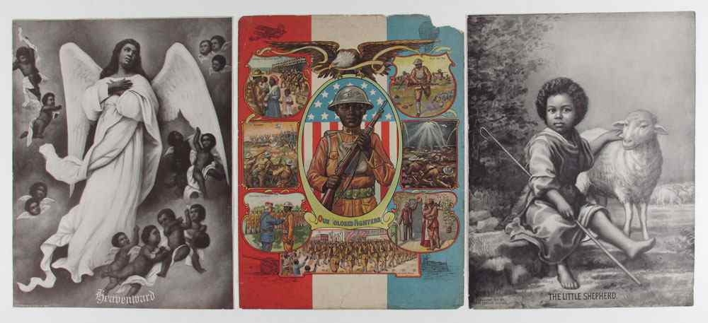 Appraisal: PIECE BLACK MEMORABILIA POSTERS To include WWI ''Our Colored Fighters''