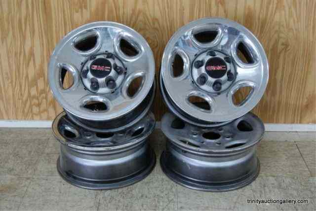 Appraisal: Set of GMC Truck Steel '' WheelsThese are factory stock