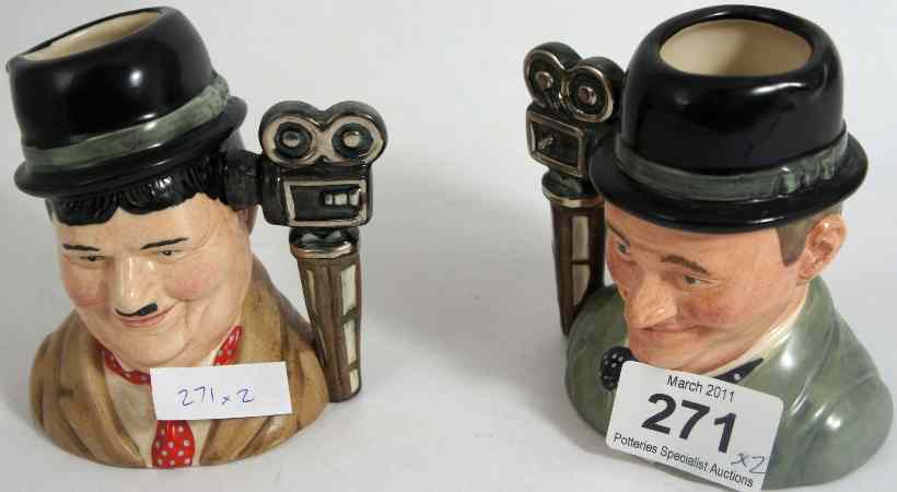 Appraisal: Royal Doulton Small Sized Character Jugs Stan Laurel D and