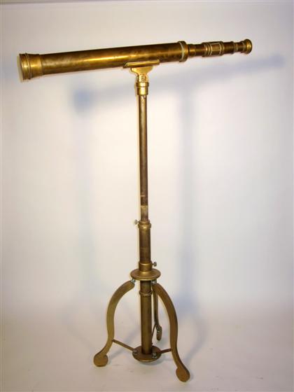 Appraisal: English brass telescope on tripod stand thomas j evans london