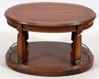 Appraisal: OVAL MAHOGANY COFFEE TABLE OVAL MAHOGANY COFFEE TABLE H L