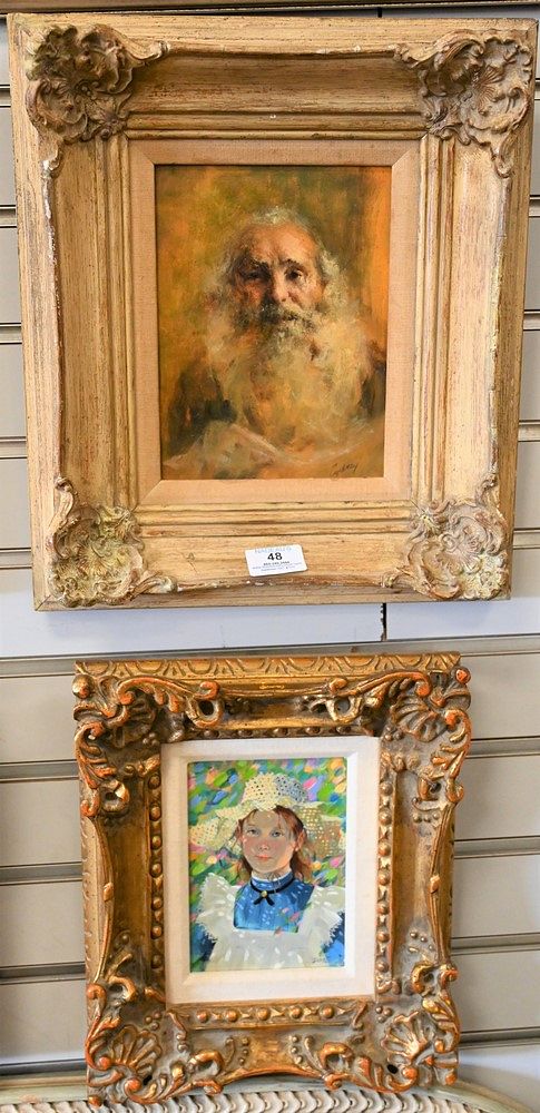 Appraisal: Two Piece Lot to include Cydney Grossman American - portrait