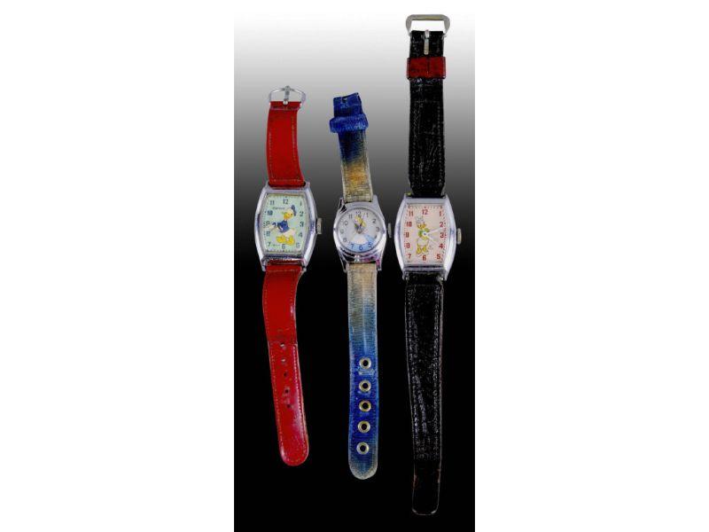 Appraisal: Lot of Walt Disney Character Watches Description Includes Ingersoll US