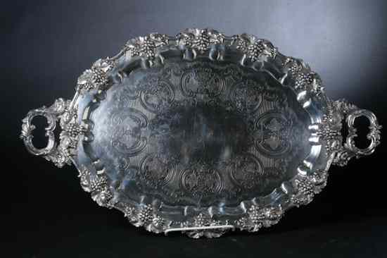 Appraisal: BARBOUR SILVER CO SILVER PLATE AND STERLING SILVER SERVING TRAY