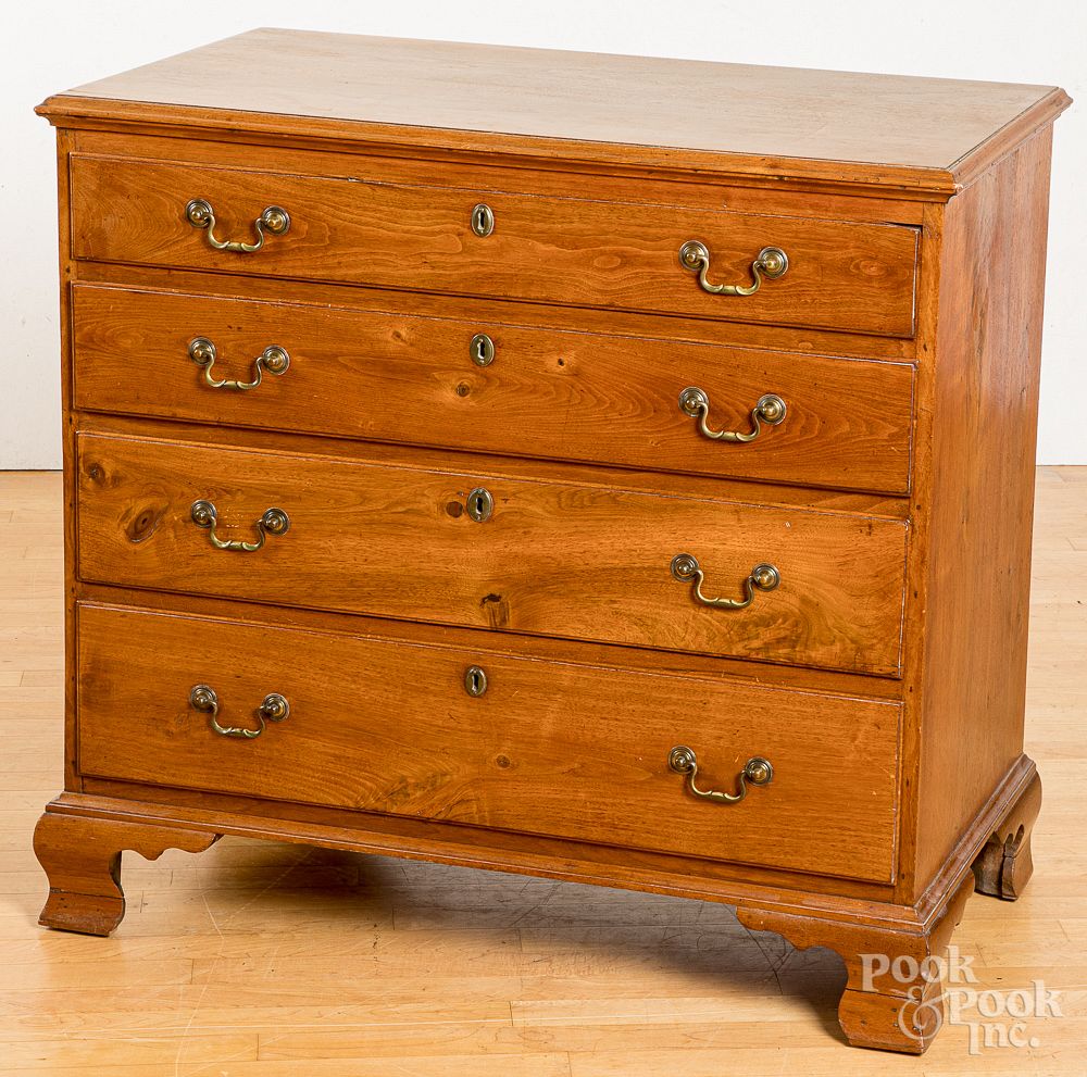 Appraisal: Pennsylvania Chippendale walnut chest of drawers Pennsylvania Chippendale walnut chest