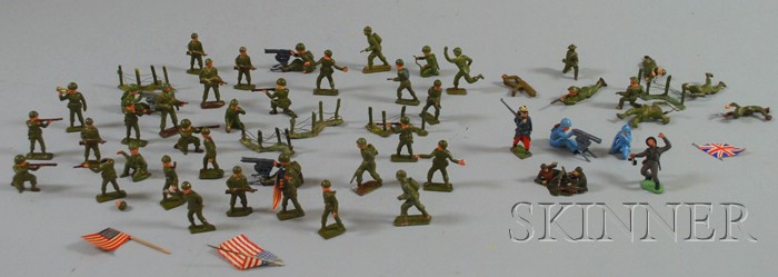 Appraisal: Large Group of Mostly English Metal Toy Soldiers many from