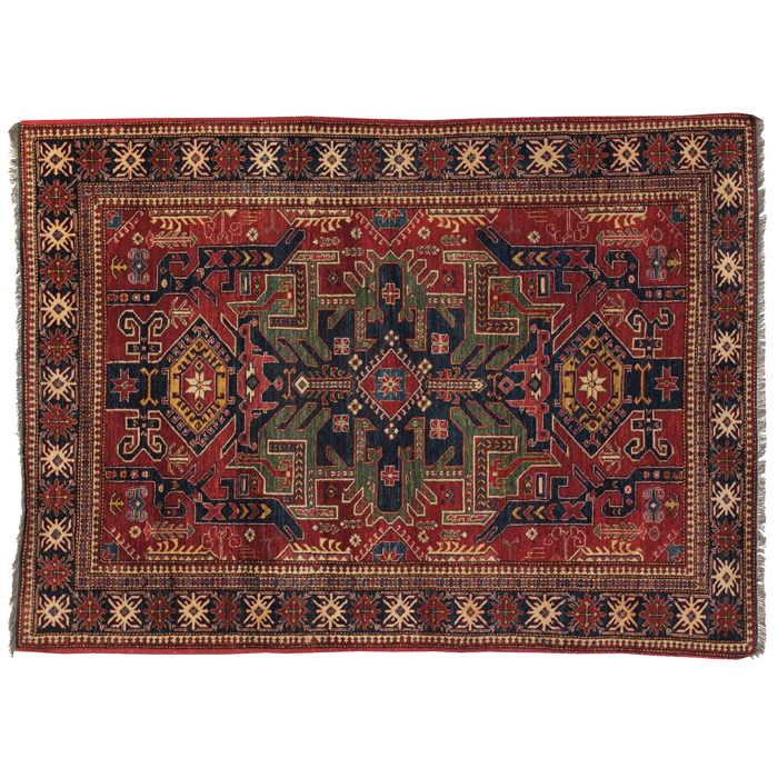 Appraisal: Pakastan rug c Caucasian floral design with vegetable dye on