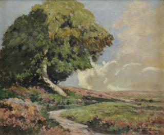 Appraisal: CHRISTAUFLOUR Solange Oil on Canvas Spring Landscape Signed lower right