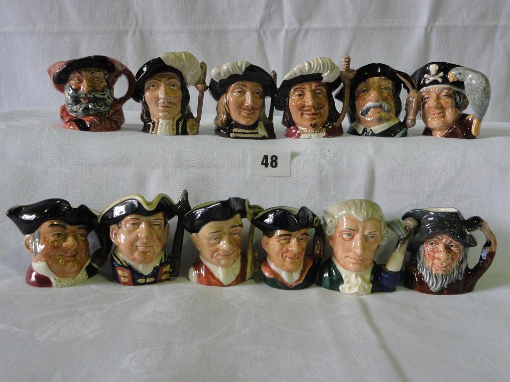 Appraisal: A collection of twelve small Royal Doulton Character Jugs including