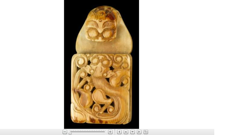 Appraisal: Chinese carved elephant ivory buckle th th century