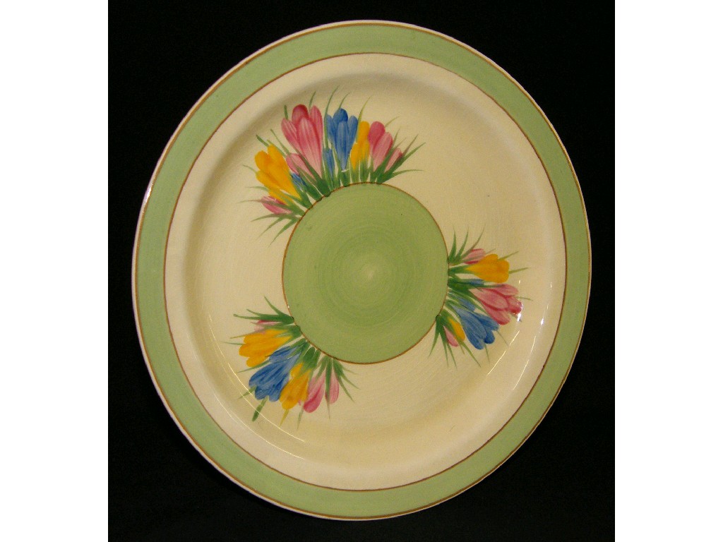 Appraisal: Clarice Cliff 'Spring Crocus' circular plate diameter