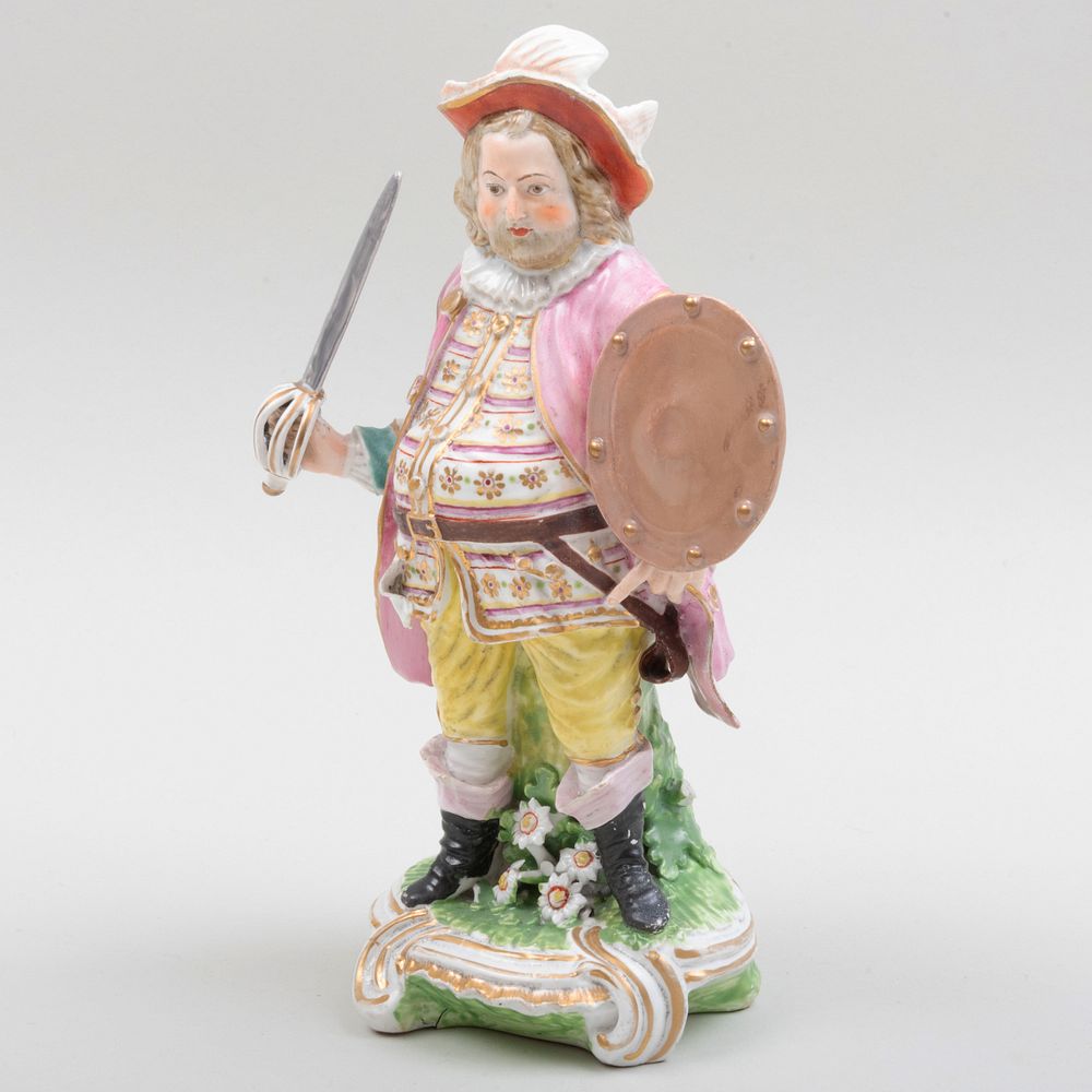 Appraisal: Derby Porcelain Figure of Falstaff Incised numbers and letters in