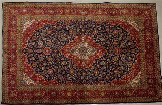 Appraisal: Persian Ardekan room size rug th century Central medallion surrounded