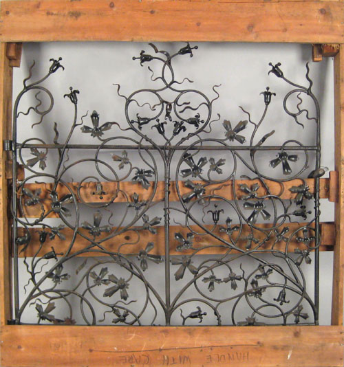 Appraisal: Elaborate Victorian cast iron garden gate late th c in