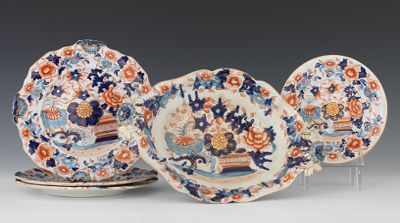 Appraisal: A Group of th Century New Stone Imari Pattern Dishes