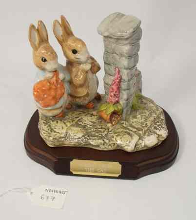 Appraisal: Beswick Beatrix Potter Tableau Figure Hiding from The Cat Limited