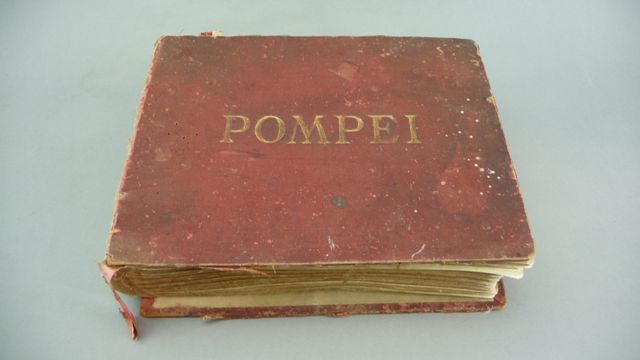 Appraisal: A book of th century photographs of Pompeii boards detached