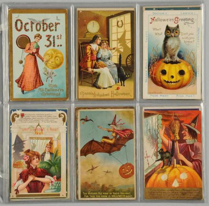 Appraisal: Lot of Halloween Postcards Minor wear overall Condition Excellent Size