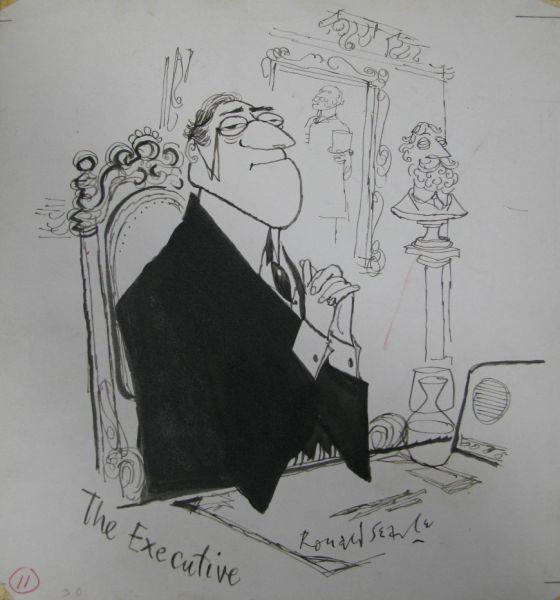 Appraisal: Ronald Searle Br b The Executive ink on paper signed