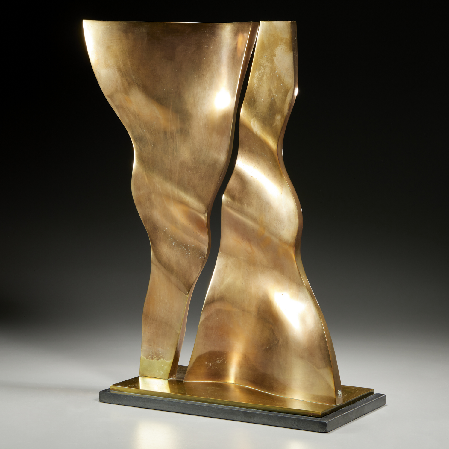 Appraisal: RALPH BROWN POLISHED BRONZE SCULPTURE Ralph Brown R A British