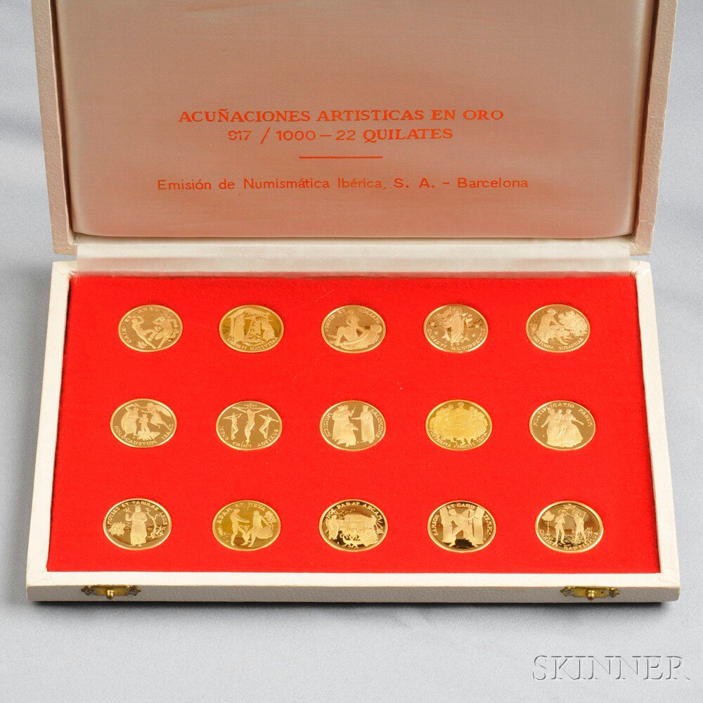 Appraisal: kt Gold Series of Sagrada Biblia Coins issued by Numismatica