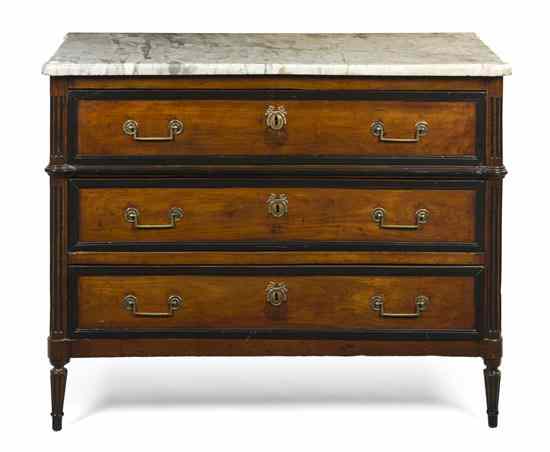 Appraisal: A Late Louis XVI Style Mahogany Commode having a rectangular