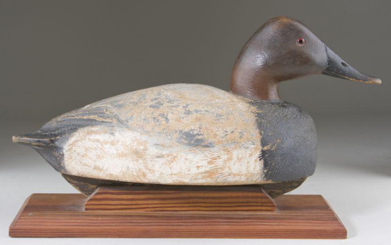 Appraisal: Canvasback Decoy att Benjamin Schmidt underside marked Collection of J