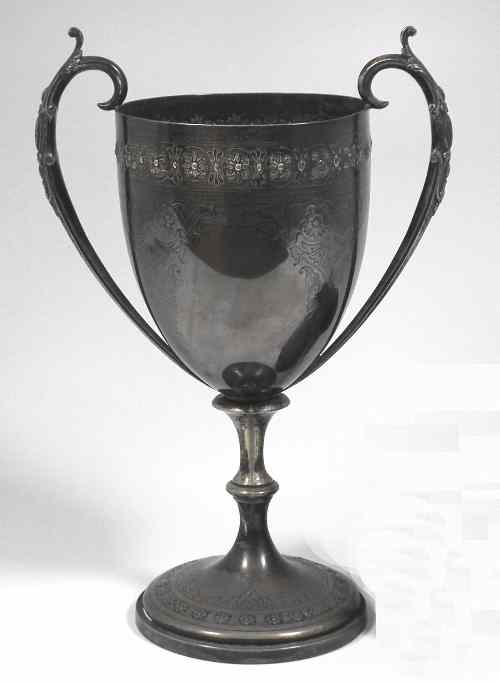 Appraisal: A Victorian silver two-handled prize cup the body and footrim