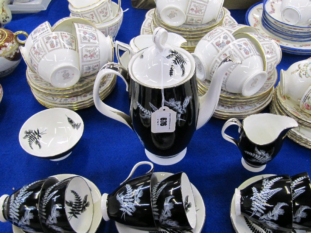 Appraisal: Royal Albert 'Night and Day' coffee set and a Minton