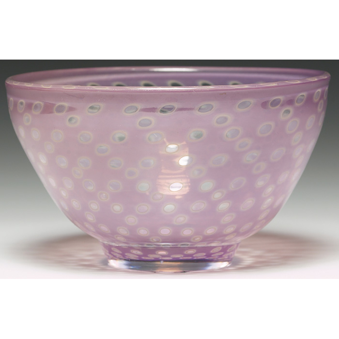 Appraisal: Orrefors S Graal bowl footed shape with spot designs in