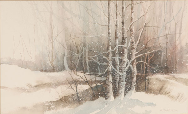 Appraisal: Emel Doner Turkish American b Winter landscape Watercolor Signed lower