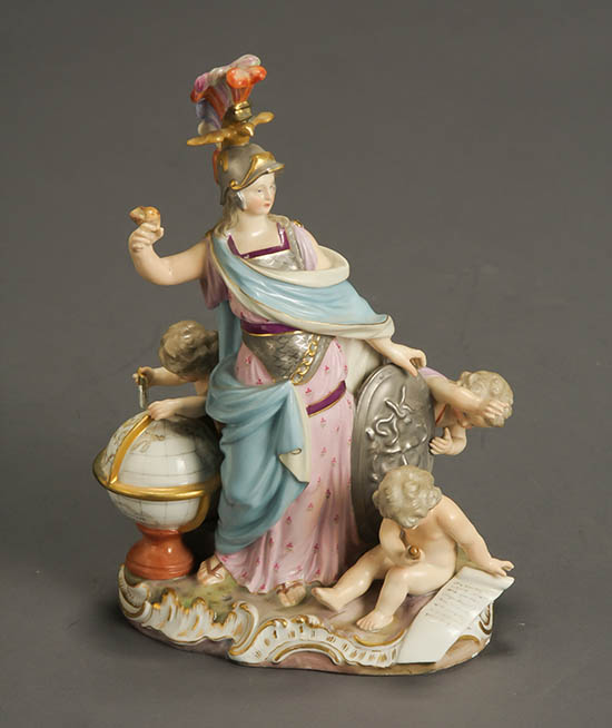 Appraisal: Meissen Allegorical Group of Wisdom Late th-Early th Century Depicting