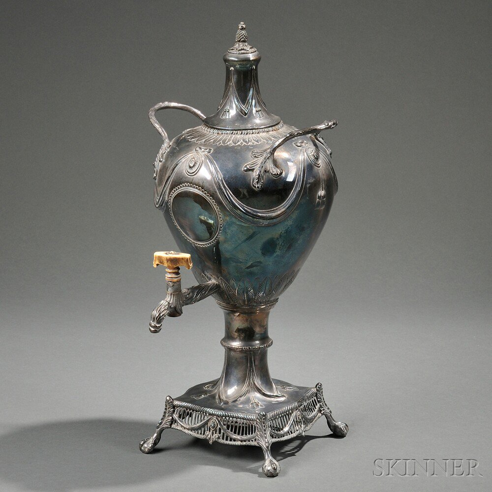 Appraisal: George III Sterling Silver Tea Urn London - Peter Ann