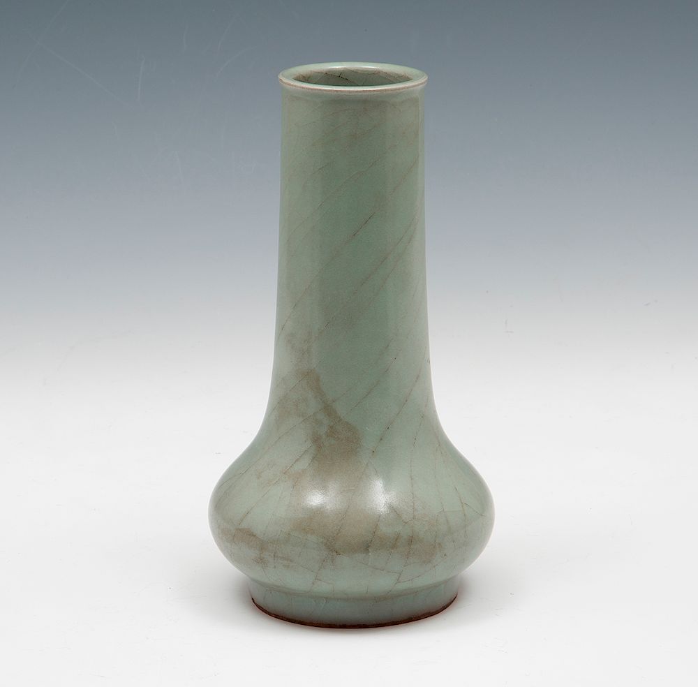 Appraisal: Guan-Type Lungchuan Celadon Bottle Vase Guan-Type Lungchuan Celadon Bottle Vase