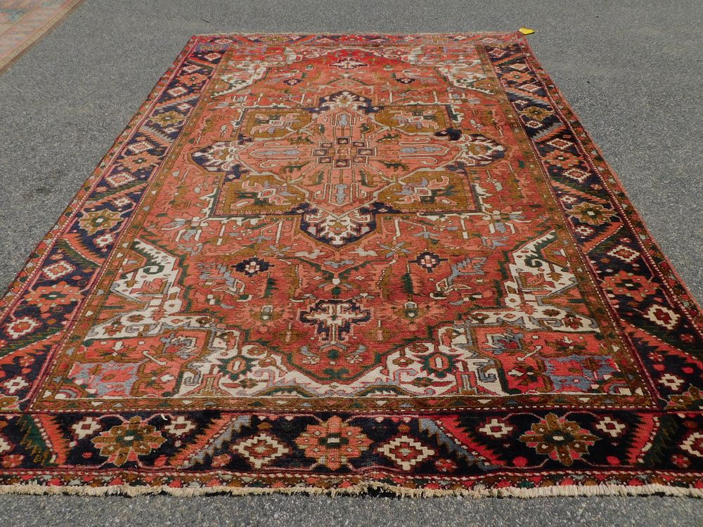 Appraisal: SEMI-ANTIQUE HERIZ ROOM SIZE CARPET Semi-antique Heriz room size rug