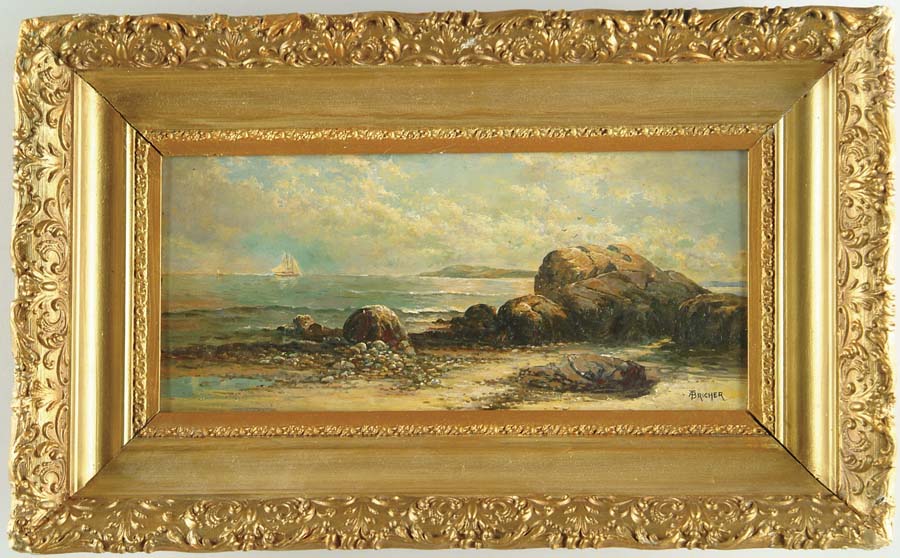 Appraisal: ALFRED THOMPSON BRICHER American - COASTAL SEASCAPE Oil on panel