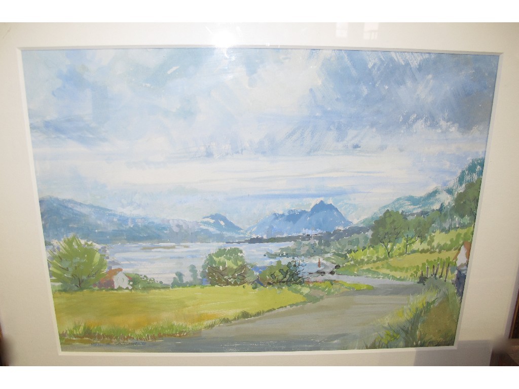 Appraisal: NEIL M CATCHPOLE Gouache 'Sound of Mull' signed recto and