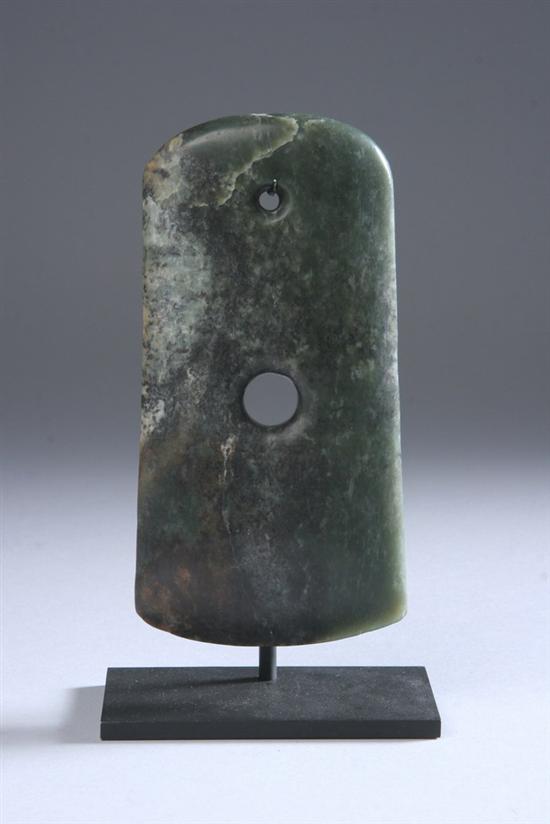 Appraisal: CHINESE NEOLITHIC GREEN JADE AXE Liangzhu culture circa - B