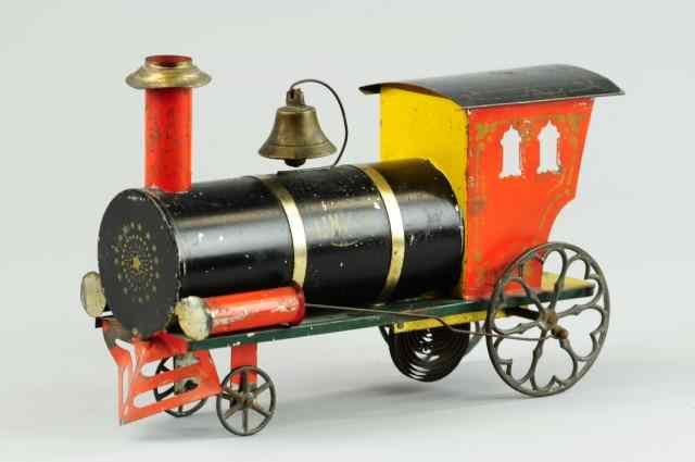 Appraisal: 'UNION'' CLOCKWORK LOCOMOTIVE Ives early American tin example painted in