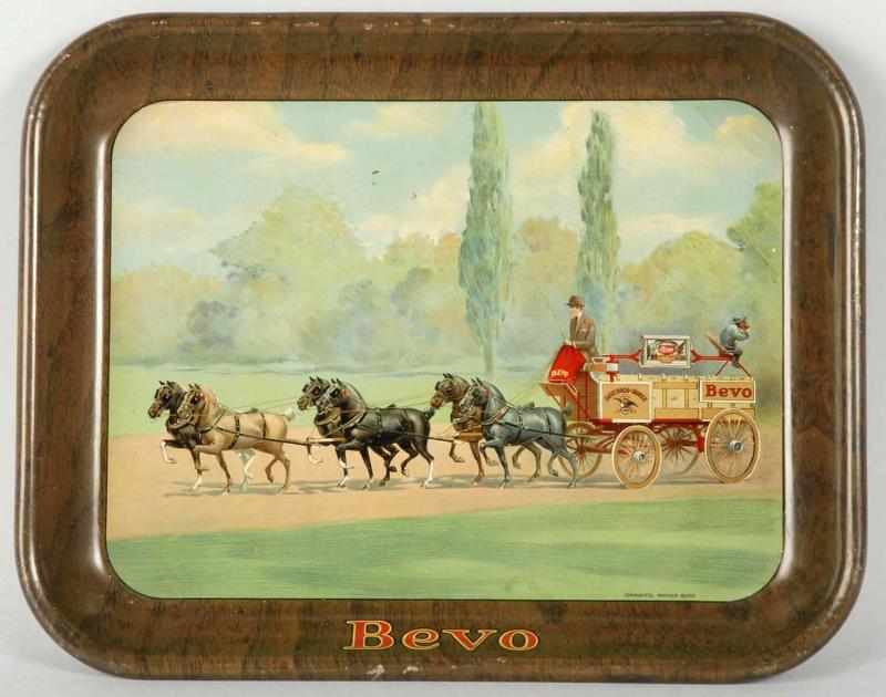 Appraisal: Tin Litho s Bevo Serving Tray Description Beautiful bright color